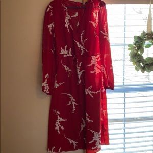 Burnt orange red dress